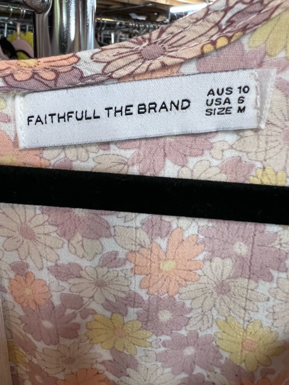 FAITHFULL THE BRAND Floral Print Mid-Calf Cottagecore Puff Sleeve Dress, 6 - Picture 14 of 14